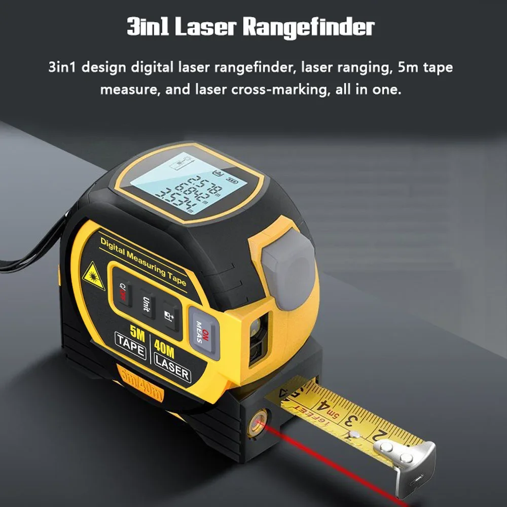 Industrial Laser Training - Medidor de distancia con retroiluminación, dispositivo