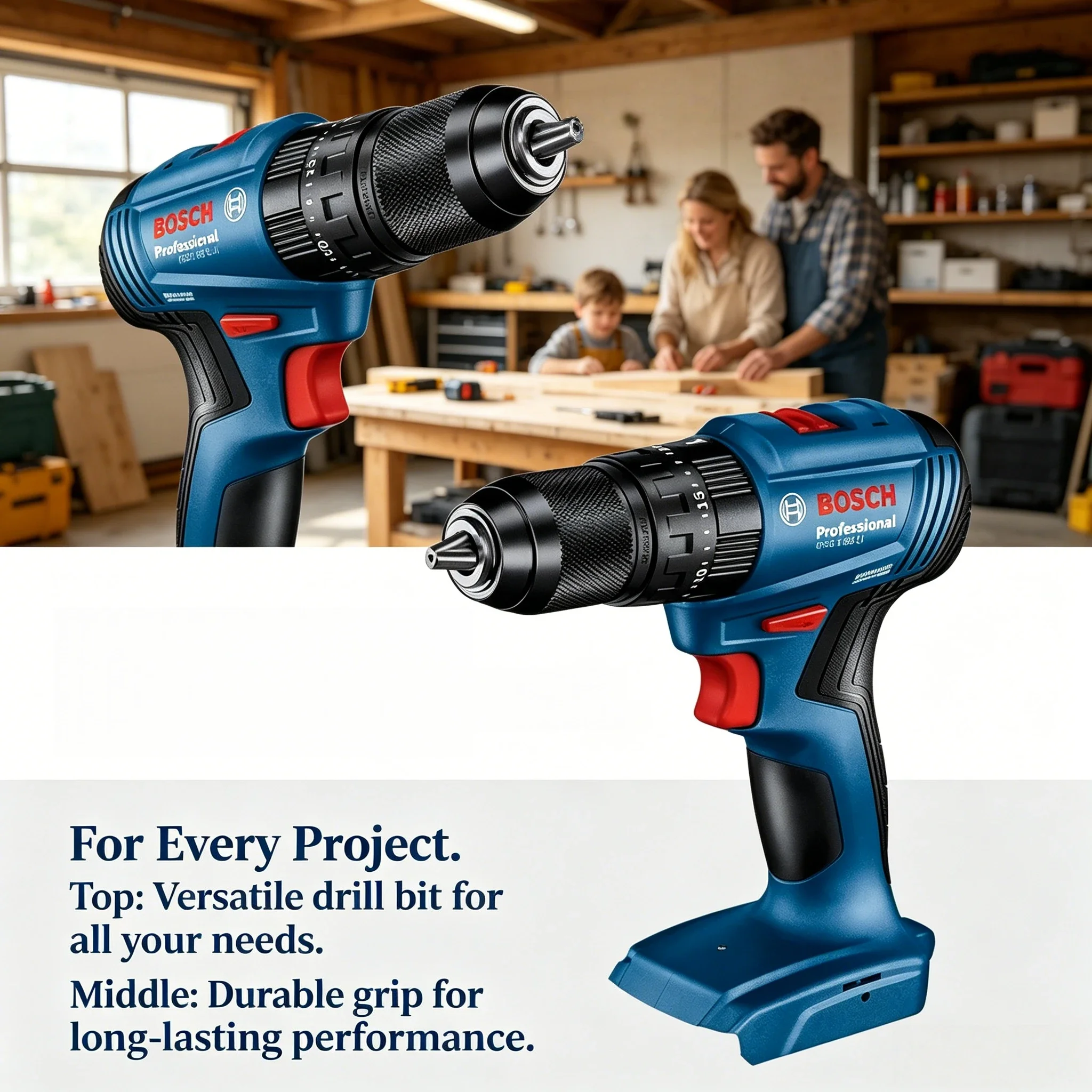 Bosch Drill Gsb 18V - Taladro percutor inalámbrico sin escobillas Bosch