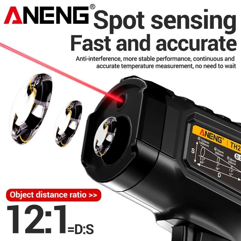 ANENG TH202 Termómetros indust - Industrial Laser Thermometer reseña y precio