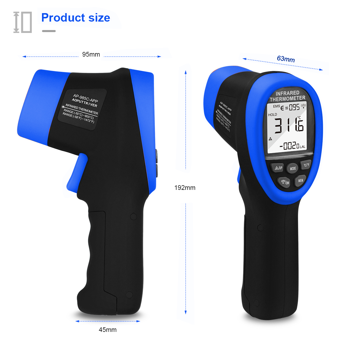 Termómetro Infrarrojo HoldPeak - Industrial Laser Thermometer reseña y precio