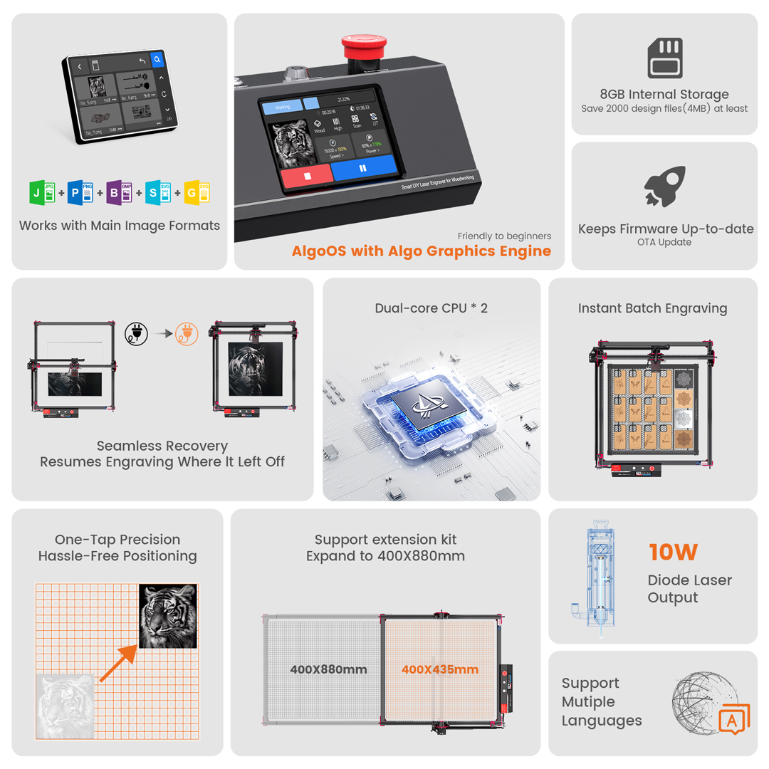 AlgoLaser KIT de bricolaje MK2 - Industrial Laser Engraver reseña y precio