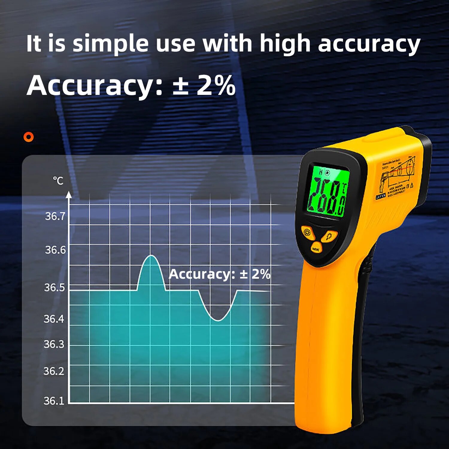 Termómetro Digital infrarrojo  - Industrial Laser Thermometer reseña y precio