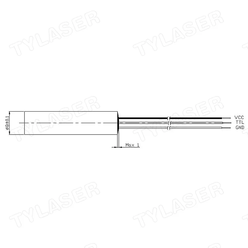 Módulo Láser Externo TTL de 8  - Industrial Grade Laser Pointer reseña y precio