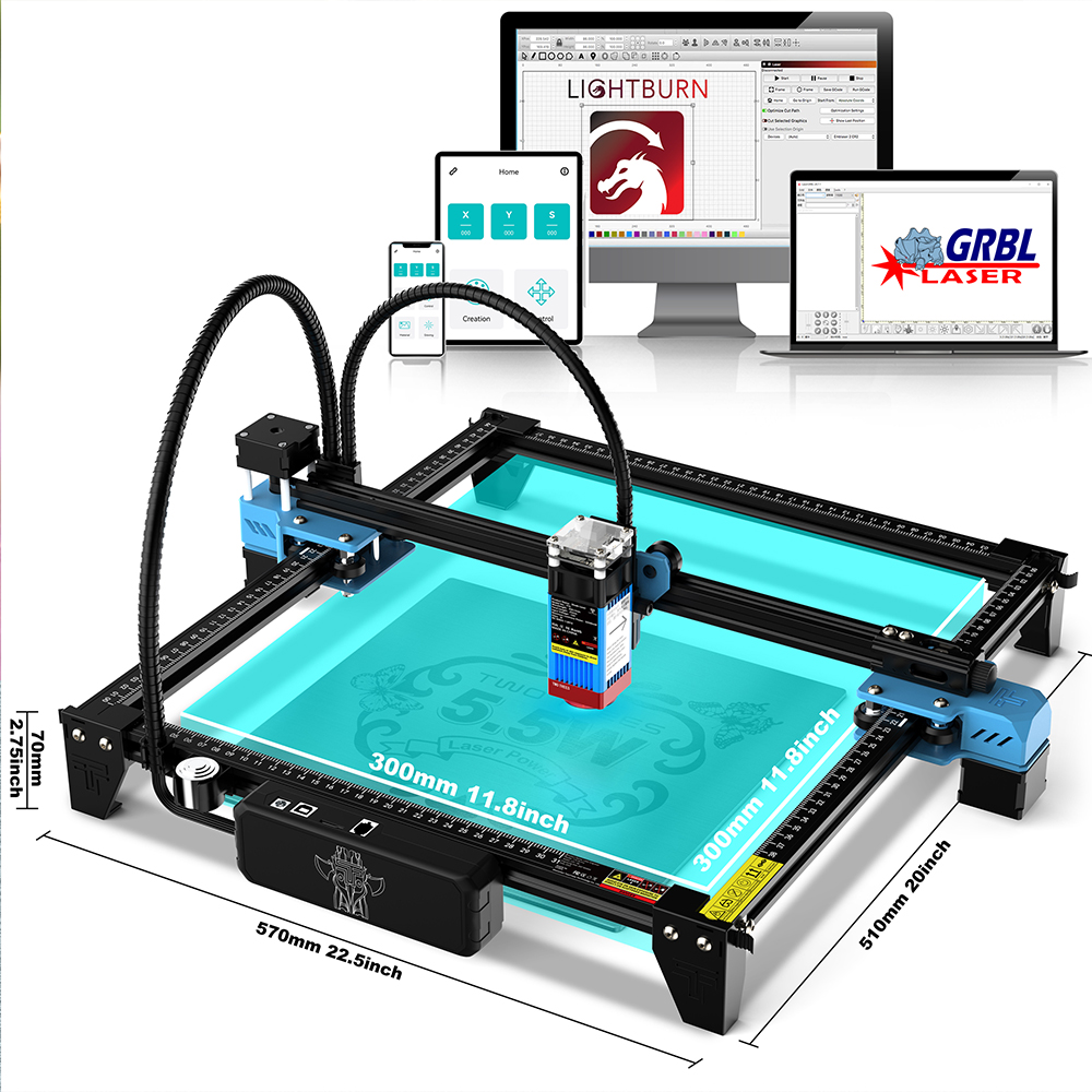 TwoTrees TTS-55Pro grabador lá - Industrial Laser Etching Machine reseña y precio