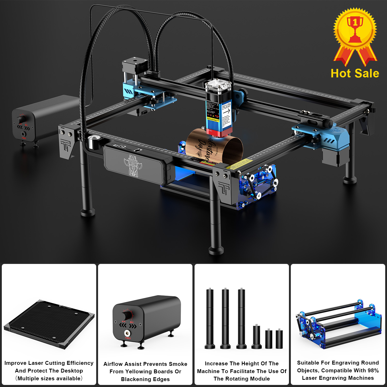 TwoTrees TTS-55Pro grabador lá - Industrial Laser Etching Machine reseña y precio