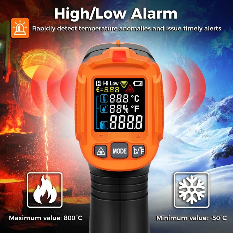 Termómetro Infrarrojo -50~380C - Industrial Laser Thermometer reseña y precio